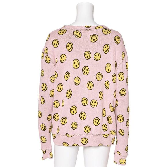 RARE GOLFWANG Pink/Yellow/Black Smiley Face Sweater - Picture 3 of 3